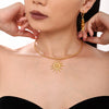 316L Stainless Steel Plated 18K Gold Spiral Sun Pendant Necklace And Earrings Jewelry Fashion Style Electroplating Treatment Women's