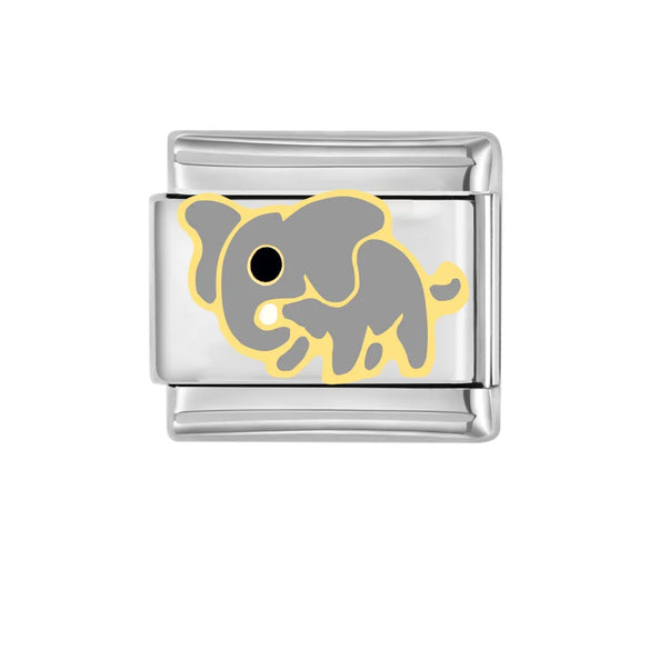 Titanium Steel Pumpkin Elephant Number Italian Charms