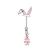 Titanium Steel Rabbit Ear Animal Zodiac Style Electroplated Women's Piercing Jewelry