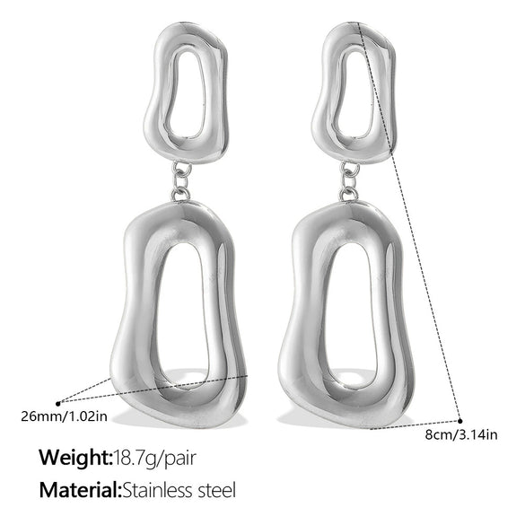 316L Stainless Steel Regular Chain Ins Style Geometric Electroplated Women's Necklace Bracelet