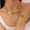 316L Stainless Steel Regular Chain Ins Style Geometric Electroplated Women's Necklace Bracelet