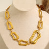 316L Stainless Steel Regular Chain Ins Style Geometric Electroplated Women's Necklace Bracelet