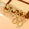 Titanium Steel Retro Exaggerated Geometric Heart Earrings For Women