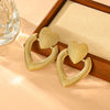 Titanium Steel Retro Exaggerated Geometric Heart Earrings For Women