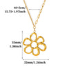 Titanium Steel Retro Floral Faux Pearl Round Pendant Necklace With Oildrop Enamel Finish And Link Chain