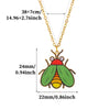 Titanium Steel Retro Floral Faux Pearl Round Pendant Necklace With Oildrop Enamel Finish And Link Chain