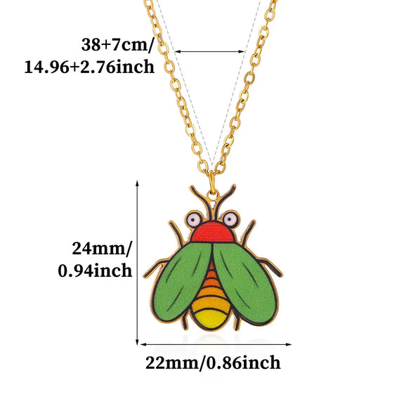 Titanium Steel Retro Floral Faux Pearl Round Pendant Necklace With Oildrop Enamel Finish And Link Chain