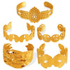 316L Stainless Steel Retro Floral Hollow Wide Bracelet With Heavy Metal Pattern And Golden Butterfly Life Tree Design Electroplated