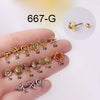 Titanium Steel Retro Flower Earrings With Electroplating Process