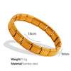 316L Stainless Steel Retro Geometric Electroplated Spring Bracelet For Women And Men