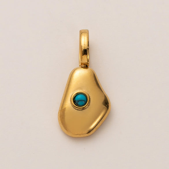 Titanium Steel Retro Geometric Pendant Necklace With Electroplating Rainbow Stars Love Pattern