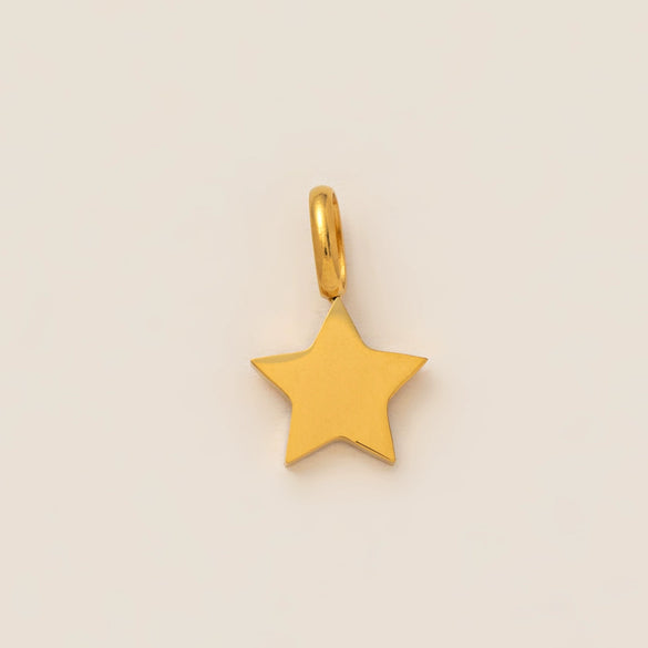 Titanium Steel Retro Geometric Pendant Necklace With Electroplating Rainbow Stars Love Pattern