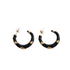 Titanium Steel Retro Oil Painting Love Long Tassel Cshaped Water Drop Heart Shape Electroplated Earrings For Women