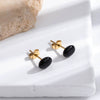 Titanium Steel Retro Oil Painting Love Long Tassel Cshaped Water Drop Heart Shape Electroplated Earrings For Women