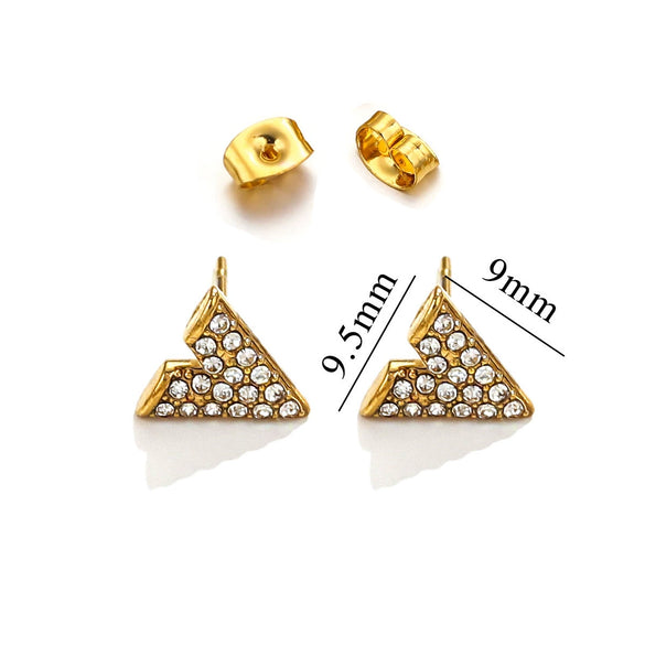 Titanium Steel Retro Old Style Women's Earrings With Heart Star Geometric Patterns And Electroplating Treatment