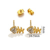 Titanium Steel Retro Old Style Women's Earrings With Heart Star Geometric Patterns And Electroplating Treatment
