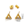 Titanium Steel Retro Old Style Women's Earrings With Heart Star Geometric Patterns And Electroplating Treatment