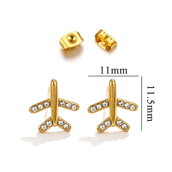 Titanium Steel Retro Old Style Women's Earrings With Heart Star Geometric Patterns And Electroplating Treatment