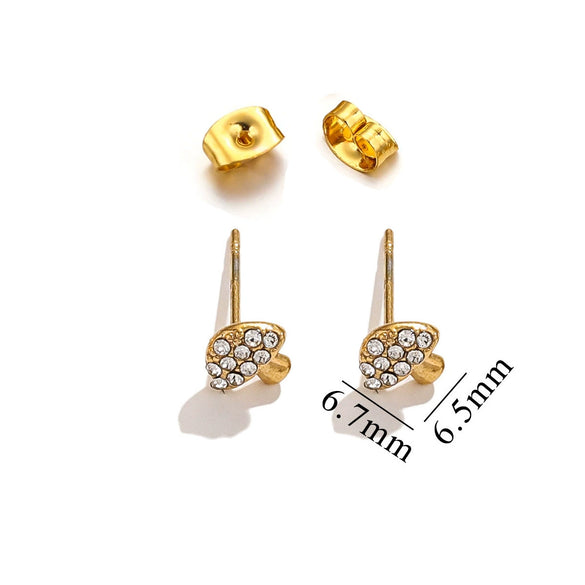 Titanium Steel Retro Old Style Women's Earrings With Heart Star Geometric Patterns And Electroplating Treatment