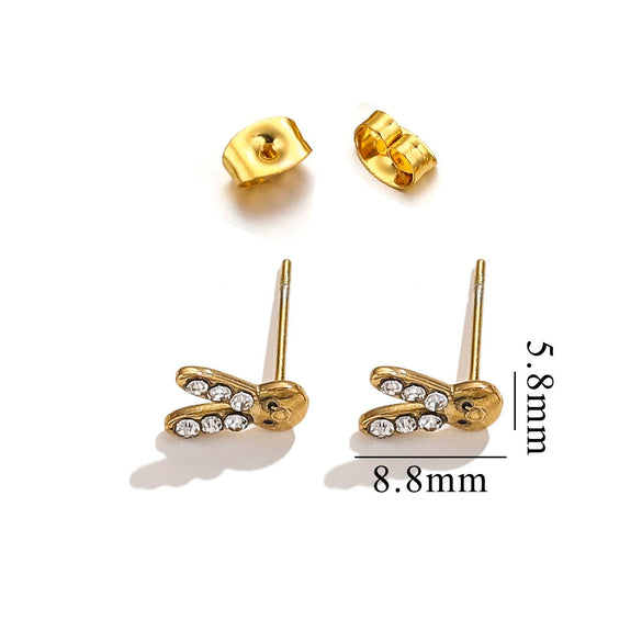 Titanium Steel Retro Old Style Women's Earrings With Heart Star Geometric Patterns And Electroplating Treatment