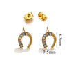 Titanium Steel Retro Old Style Women's Earrings With Heart Star Geometric Patterns And Electroplating Treatment