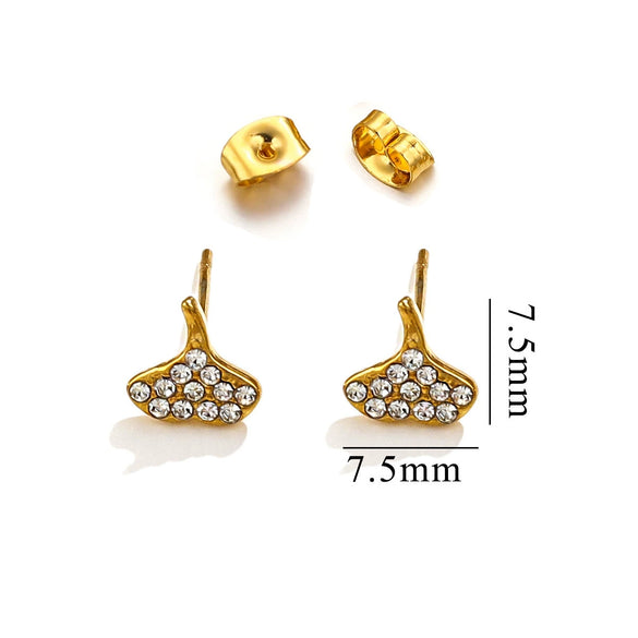 Titanium Steel Retro Old Style Women's Earrings With Heart Star Geometric Patterns And Electroplating Treatment