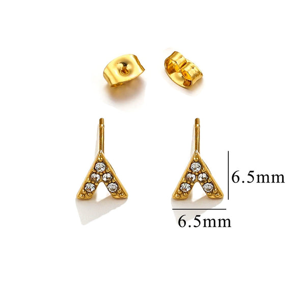 Titanium Steel Retro Old Style Women's Earrings With Heart Star Geometric Patterns And Electroplating Treatment