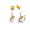 Titanium Steel Retro Old Style Women's Earrings With Heart Star Geometric Patterns And Electroplating Treatment