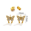 Titanium Steel Retro Old Style Women's Earrings With Heart Star Geometric Patterns And Electroplating Treatment
