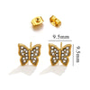 Titanium Steel Retro Old Style Women's Earrings With Heart Star Geometric Patterns And Electroplating Treatment