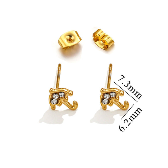 Titanium Steel Retro Old Style Women's Earrings With Heart Star Geometric Patterns And Electroplating Treatment