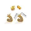 Titanium Steel Retro Old Style Women's Earrings With Heart Star Geometric Patterns And Electroplating Treatment