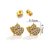 Titanium Steel Retro Old Style Women's Earrings With Heart Star Geometric Patterns And Electroplating Treatment