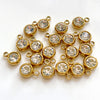 Titanium Steel Rhinestone Birthstone Pendant Jewelry Accessories With Electroplating