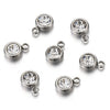Titanium Steel Rhinestone Birthstone Pendant Jewelry Accessories With Electroplating