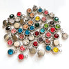 Titanium Steel Rhinestone Birthstone Pendant Jewelry Accessories With Electroplating