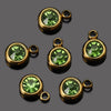 Titanium Steel Rhinestone Birthstone Pendant Jewelry Accessories With Electroplating