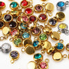 Titanium Steel Rhinestone Birthstone Pendant Jewelry Accessories With Electroplating
