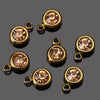 Titanium Steel Rhinestone Birthstone Pendant Jewelry Accessories With Electroplating