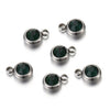 Titanium Steel Rhinestone Birthstone Pendant Jewelry Accessories With Electroplating