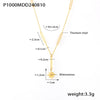 Titanium Steel Rhinestones Geometric Light Luxury Women's Pendant Necklace