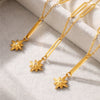 Titanium Steel Rhinestones Geometric Light Luxury Women's Pendant Necklace