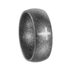 Titanium Steel Ring And Bracelet Unisex With Geometric Pattern And Distressed Design