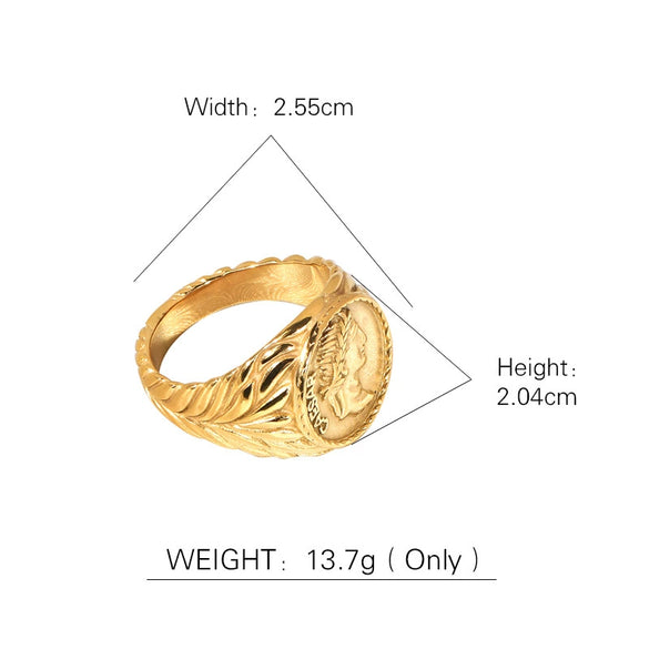 Titanium Steel Ring And Bracelet With Distressed Style And Cartoon Character Pattern