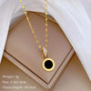 Titanium Steel Ring And Clavicle Necklace With Geometric Pattern And Electroplating Treatment Unisex Fashion Style
