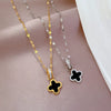 Titanium Steel Ring And Necklace With Geometric Pattern And Cartoon Plant Flowers Style Electroplated Unisex Accessories