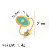 Titanium Steel Ring For Women Niche Style With Oil Dropping Treatment Heart Flowers Leaves Star Pattern