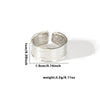 Titanium Steel Ring Geometric Open Type Hollow Irregular Lines Heart Shape Flower Leaves Letters Numbers Text Electroplated Unisex