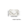 Titanium Steel Ring Geometric Open Type Hollow Irregular Lines Heart Shape Flower Leaves Letters Numbers Text Electroplated Unisex