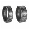 Titanium Steel Ring Geometric Pattern Distressed Style Unisex Jewelry